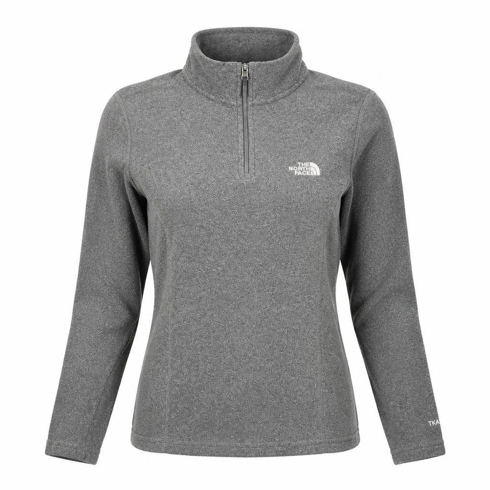 North Face Jacket Womens S Gray TKA 100 Glacier 1/4 Zip Gorpcore Fleece Hiking